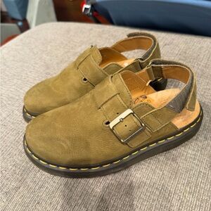 Dr. Martens Women’s Olive Buckle clogs with strap